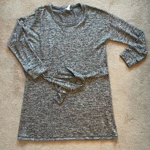 Cable & Gauge Gray Long Sleeve Tunic Sweater Large